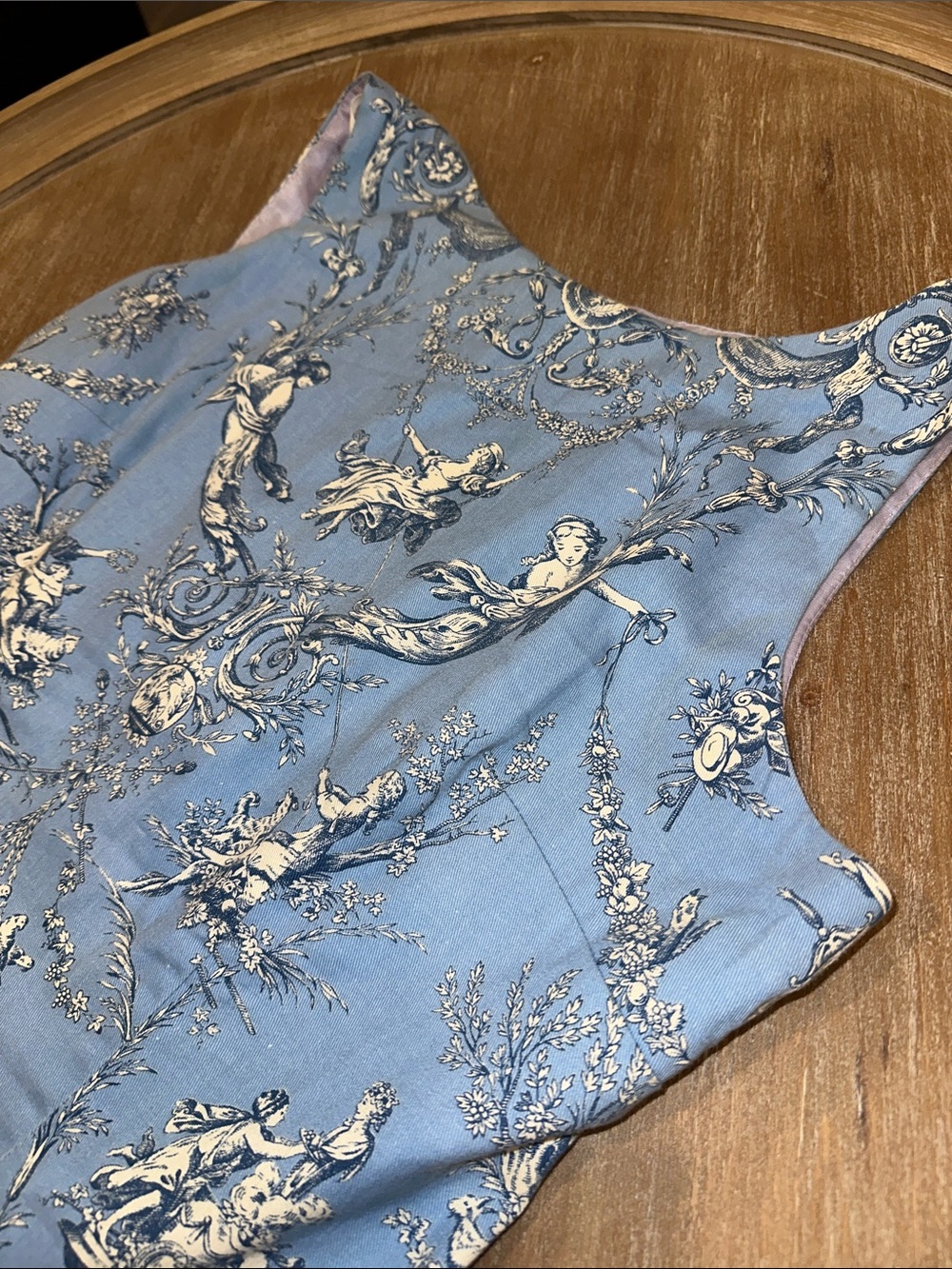 Jessica Howard Classic Sleeveless Blue Toile Print Dress